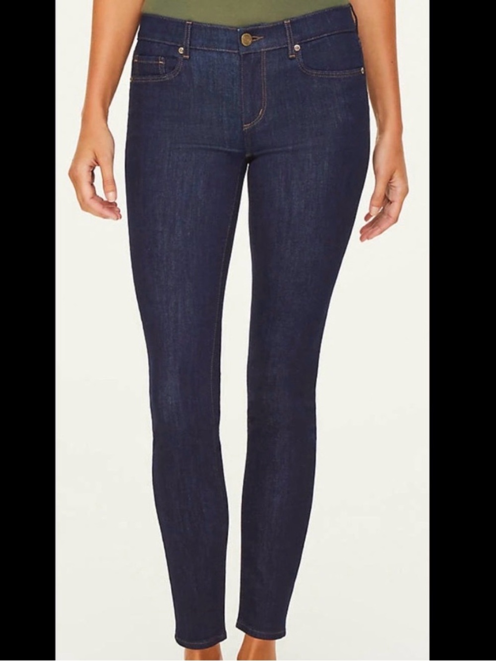 LOFT Women's Dark Indigo Skinny Jeans